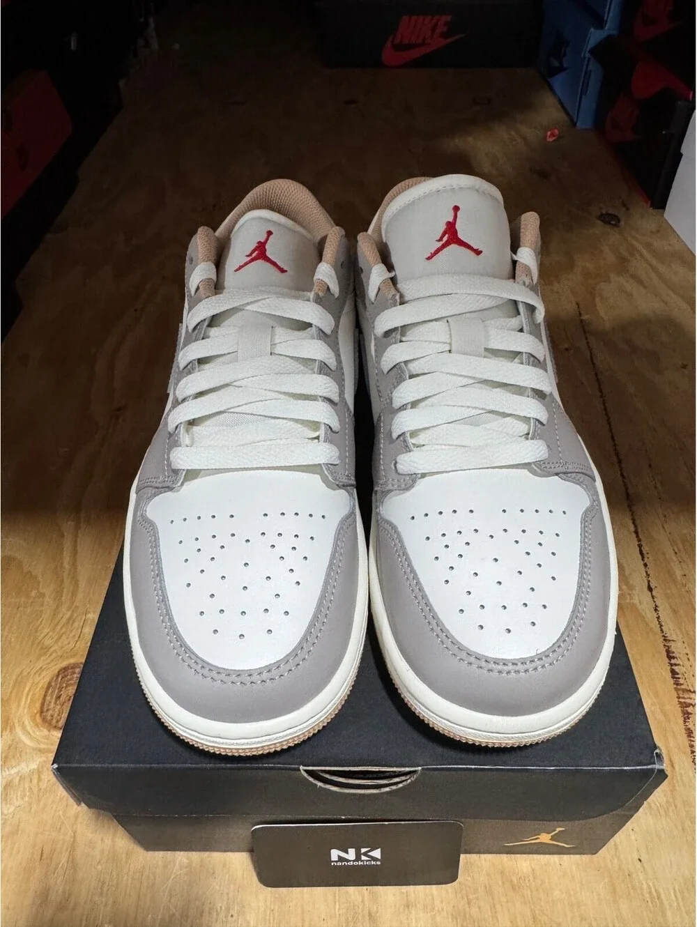 Air Jordan 1 Low 'Sail College Grey' 553558-169 BRAND NEW MENS SIZE 8